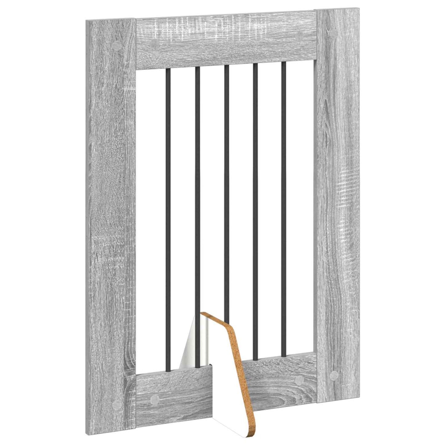 vidaXL Foldable Dog Gate with Stands 4 pcs Grey Sonoma 241 cm 3