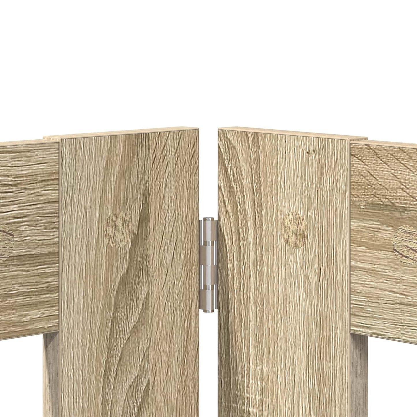 vidaXL Foldable Dog Gate with Stands 4 pcs Sonoma Oak 401 cm 4