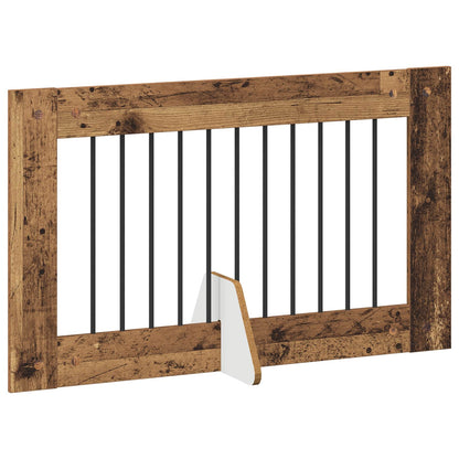 vidaXL Foldable Dog Gate with Stands 4 pcs Old Wood 401 cm 3