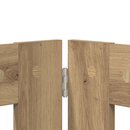 vidaXL Foldable Dog Gate with Stands 4 pcs Artisan Oak 401 cm 4