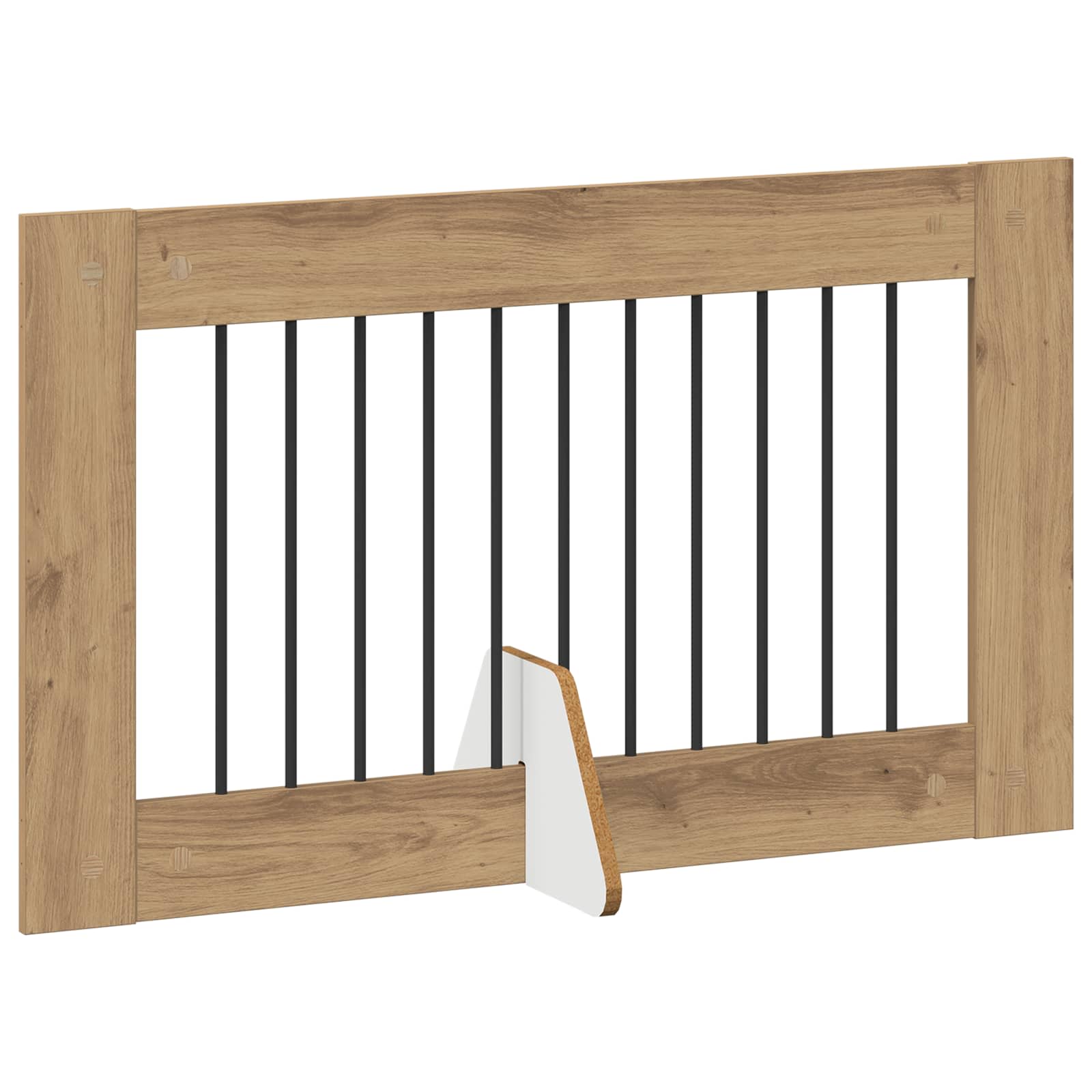 vidaXL Foldable Dog Gate with Stands 4 pcs Artisan Oak 401 cm 3