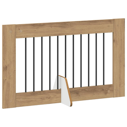 vidaXL Foldable Dog Gate with Stands 4 pcs Artisan Oak 401 cm 3