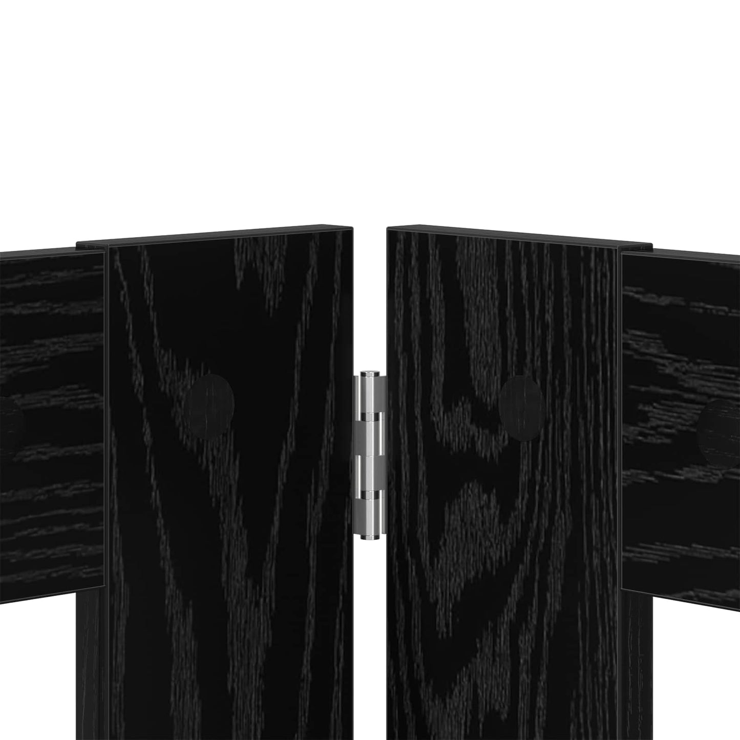 vidaXL Foldable Dog Gate with Stands 4 pcs Black Oak 321 cm 4