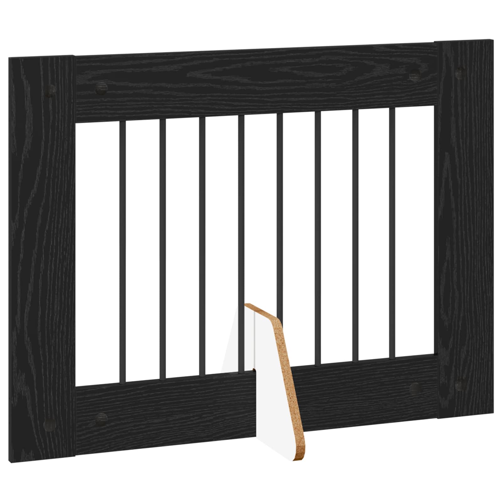 vidaXL Foldable Dog Gate with Stands 4 pcs Black Oak 321 cm 3