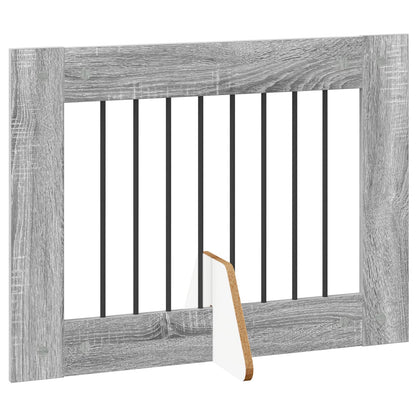 vidaXL Foldable Dog Gate with Stands 4 pcs Grey Sonoma 321 cm 3