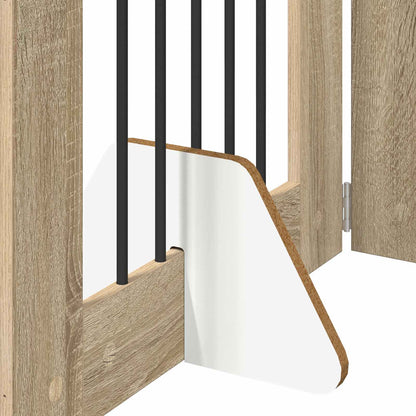 vidaXL Foldable Dog Gate with Stands 6 pcs Sonoma Oak 362 cm 5