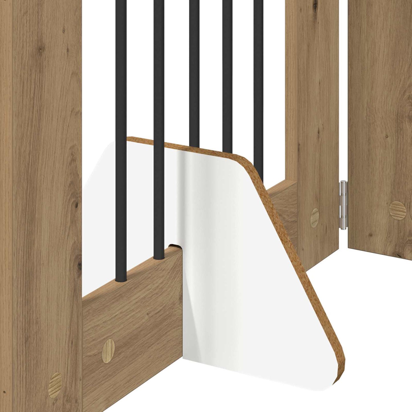 vidaXL Foldable Dog Gate with Stands 6 pcs Artisan Oak 362 cm 5
