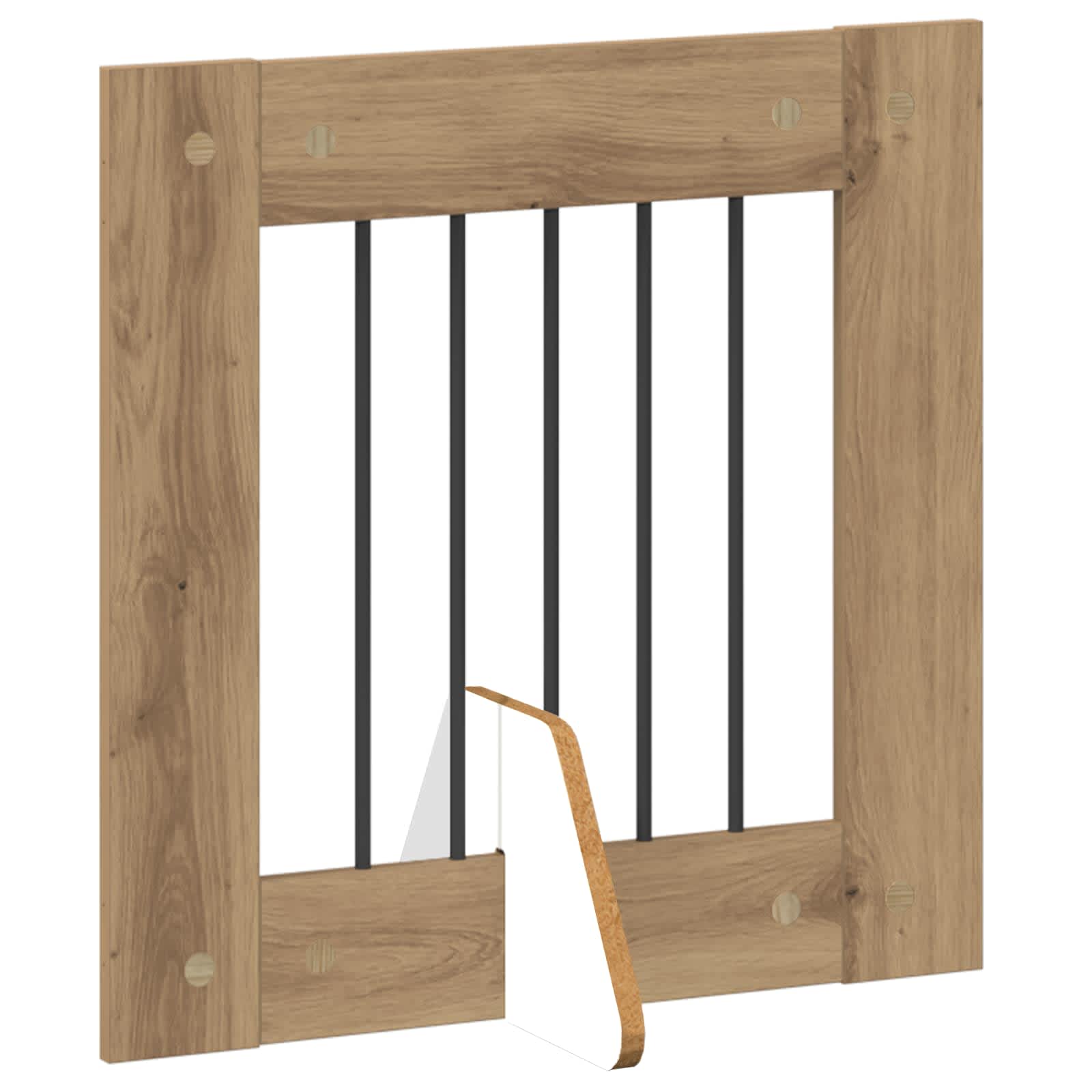 vidaXL Foldable Dog Gate with Stands 6 pcs Artisan Oak 362 cm 3