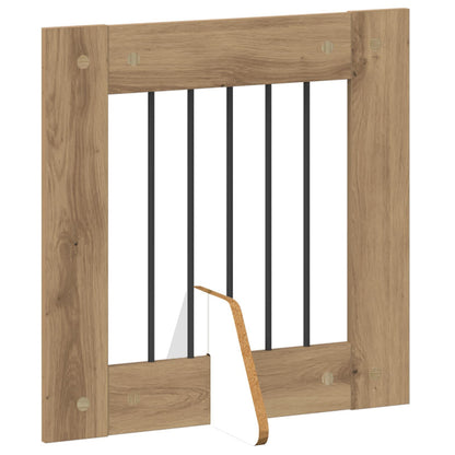 vidaXL Foldable Dog Gate with Stands 6 pcs Artisan Oak 362 cm 3