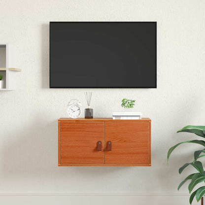 vidaXL Wall Cabinet Wax Brown 60 x 30 x 30 cm Solid Pine Wood 1
