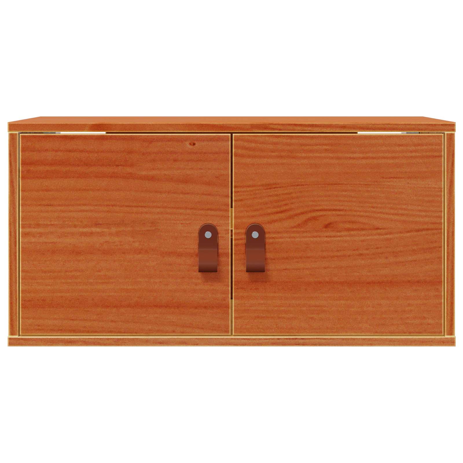 vidaXL Wall Cabinet Wax Brown 60 x 30 x 30 cm Solid Pine Wood 6