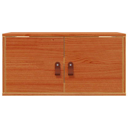 vidaXL Wall Cabinet Wax Brown 60 x 30 x 30 cm Solid Pine Wood 6
