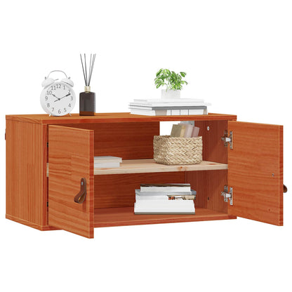 vidaXL Wall Cabinet Wax Brown 60 x 30 x 30 cm Solid Pine Wood 3