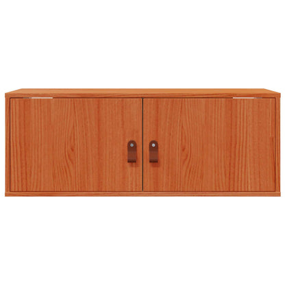 vidaXL Wall Cabinet Wax Brown 80 x 30 x 30 cm Solid Pine Wood 6