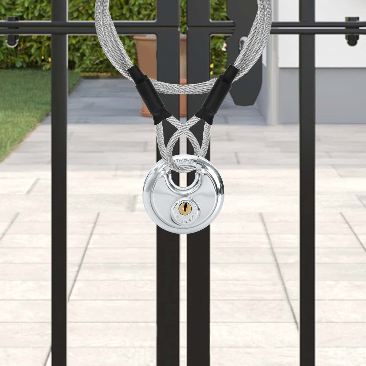 vidaXL Discus Locks with Keys 12 pcs Silver 8 x 2.8 x 8 cm 4