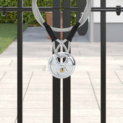 vidaXL Discus Locks with Keys 12 pcs Silver 8 x 2.8 x 8 cm 4