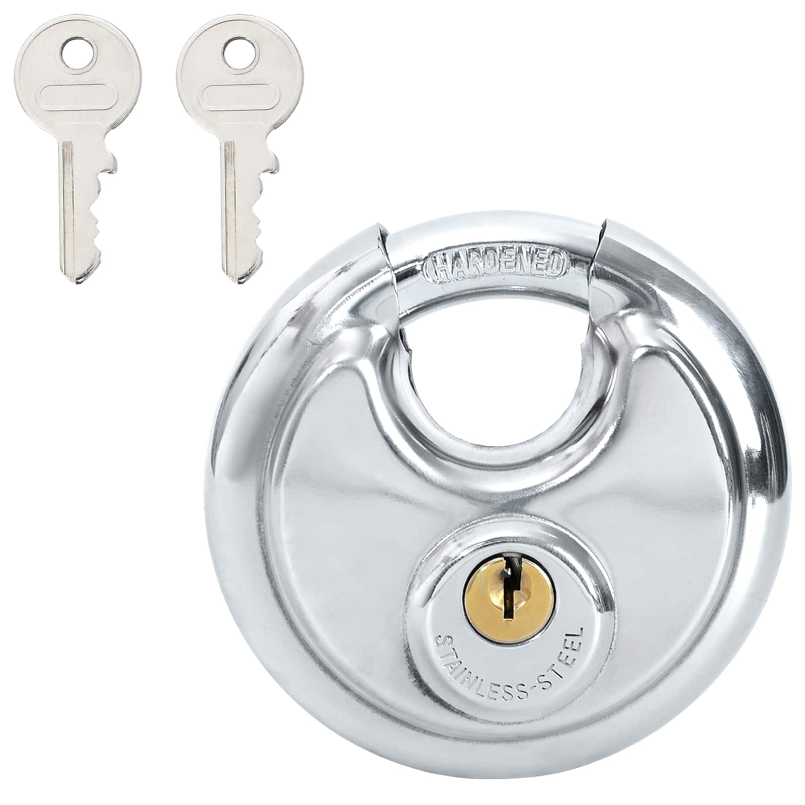 vidaXL Discus Locks with Keys 12 pcs Silver 8 x 2.8 x 8 cm 5