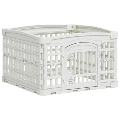 4 Panel Dog Playpen White Foldable