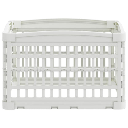 4 Panel Dog Playpen Plastic White Foldable without Base 60 cm 38 cm 60 cm