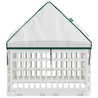 vidaXL 4 Panel Dog Playpen with Roof 60 x 60 x 82 cm Plastic White 5
