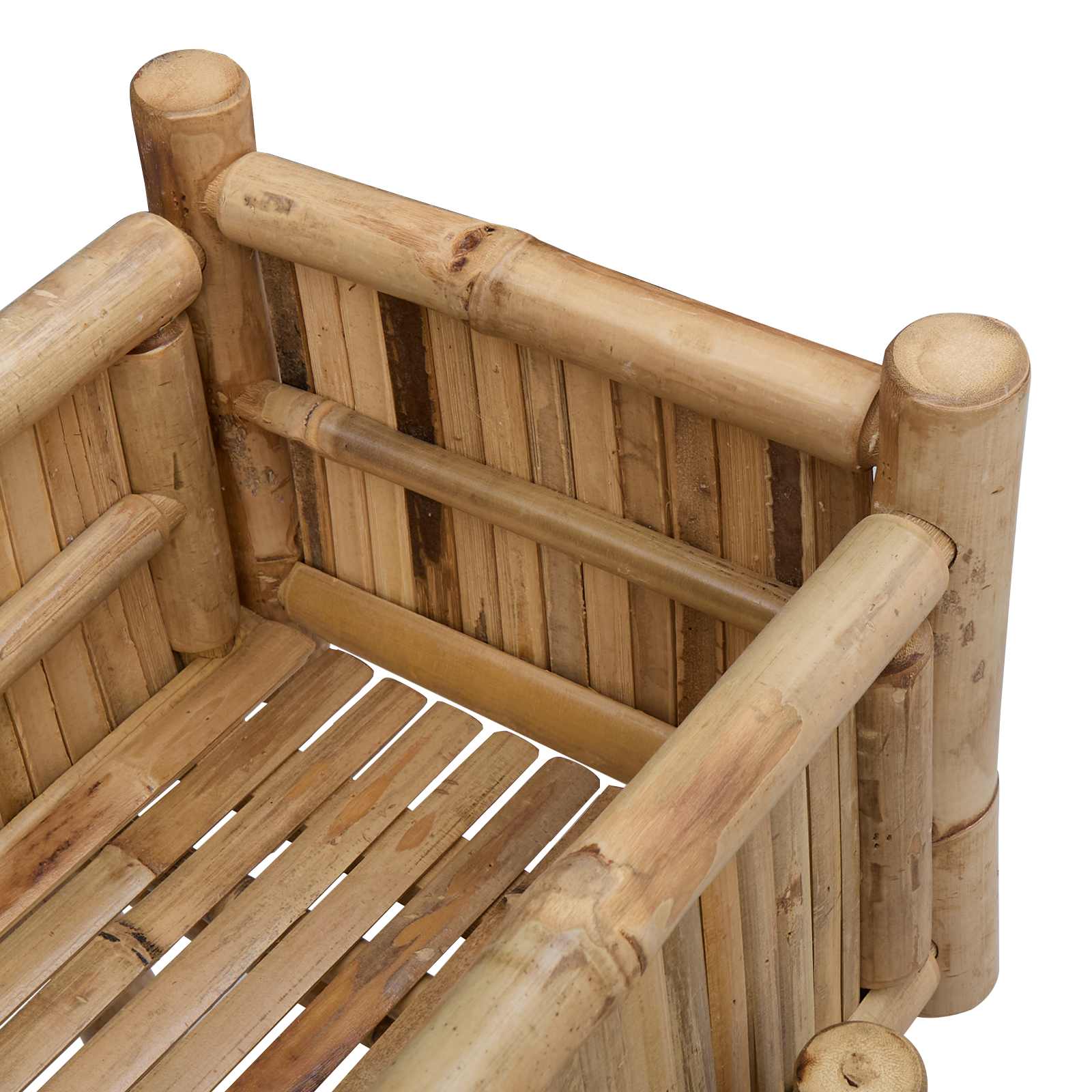 vidaXL Garden Planter With Holder Natural 50 x 38 x 114 cm Bamboo 6