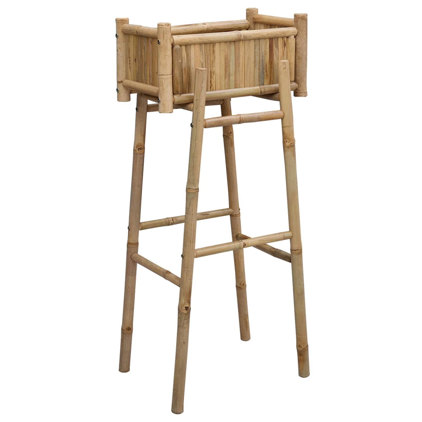 vidaXL Garden Planter With Holder Natural 50 x 38 x 114 cm Bamboo 2