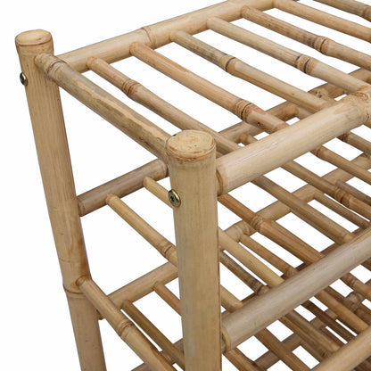 vidaXL Shoe Rack 68 x 28 x 63 cm Bamboo Natural 6