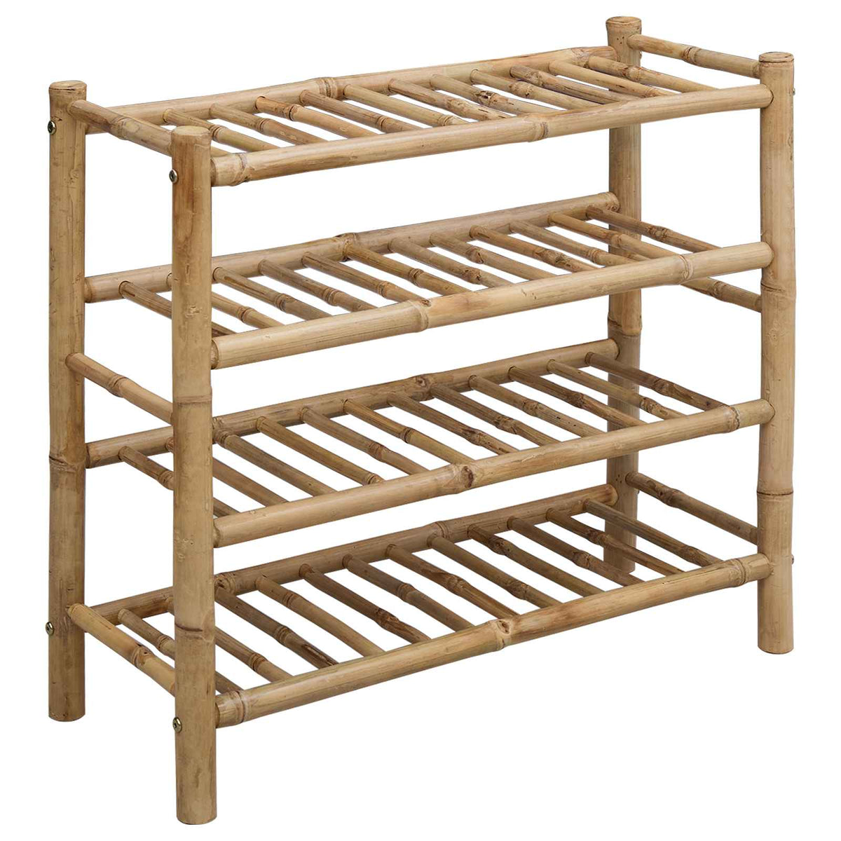 vidaXL Shoe Rack 68 x 28 x 63 cm Bamboo Natural 2