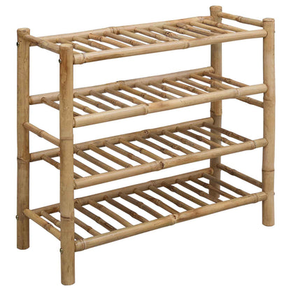 vidaXL Shoe Rack 68 x 28 x 63 cm Bamboo Natural 2