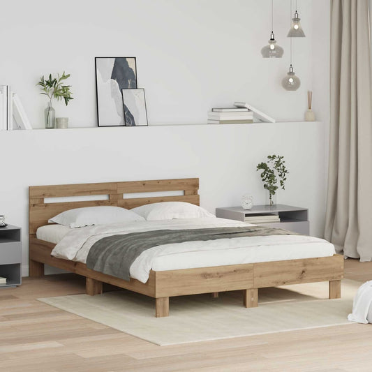 Bed Frame without Mattress 120x200 cm Artisan oak
