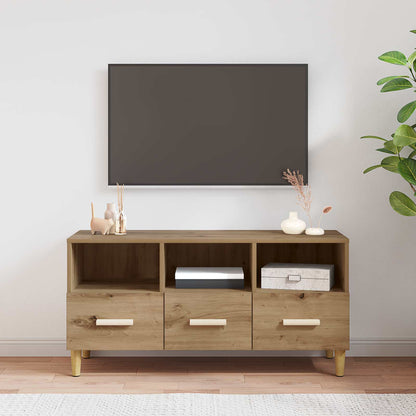 vidaXL TV Cabinet 102 x 36 x 50 cm Artisian Oak Engineered Wood 1