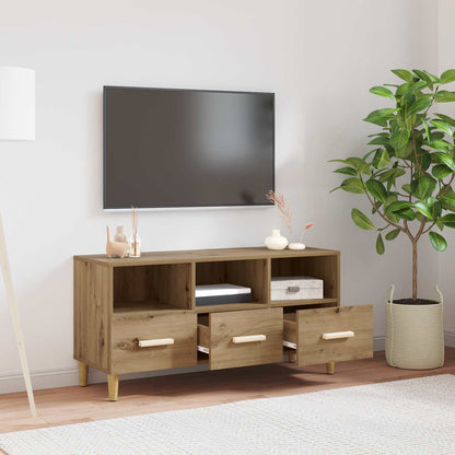 vidaXL TV Cabinet 102 x 36 x 50 cm Artisian Oak Engineered Wood 5