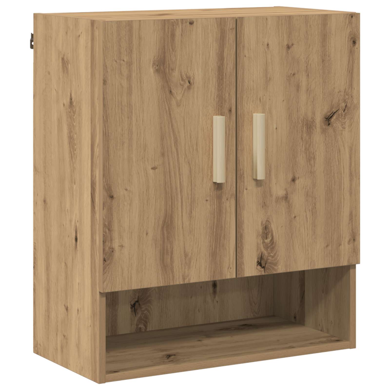 vidaXL Wall Cabinet 60 x 31 x 70 cm Engineered Wood Artisian Oak 2