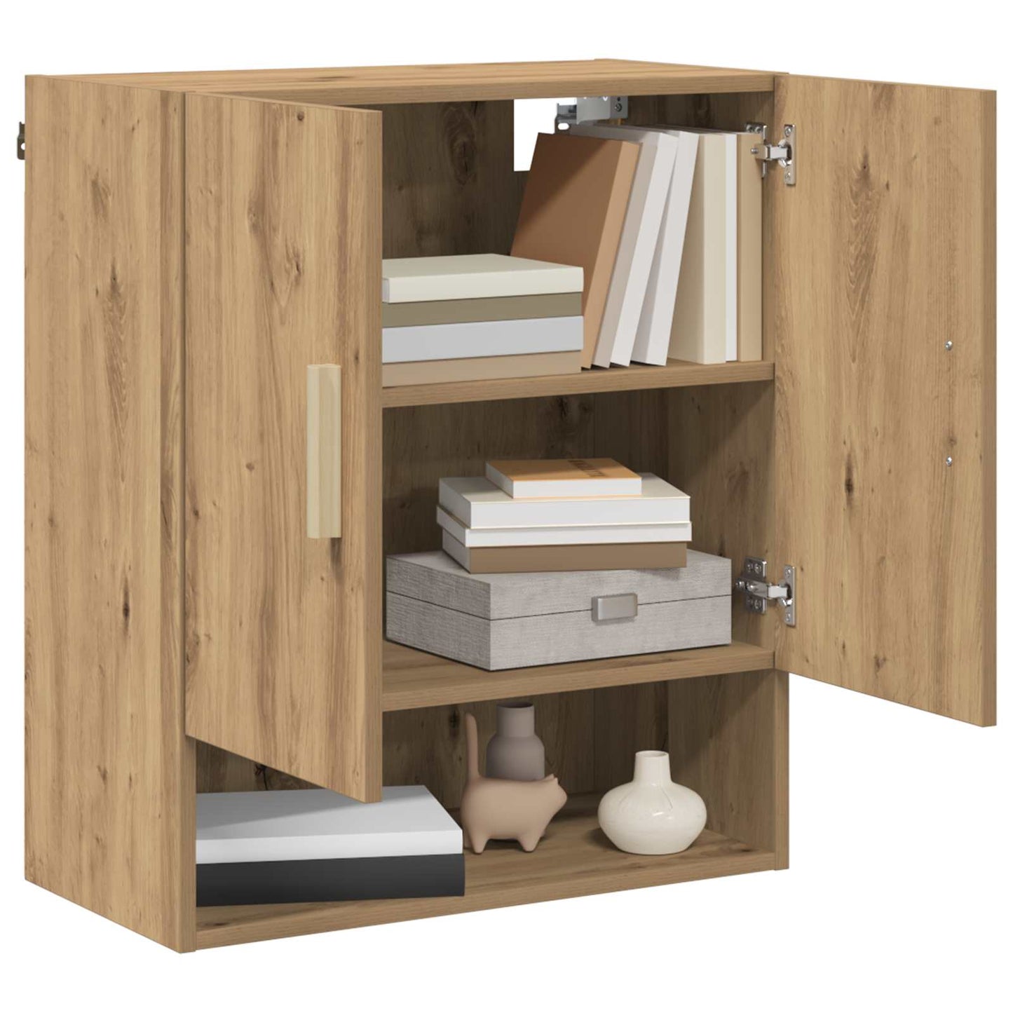 vidaXL Wall Cabinet 60 x 31 x 70 cm Engineered Wood Artisian Oak 3