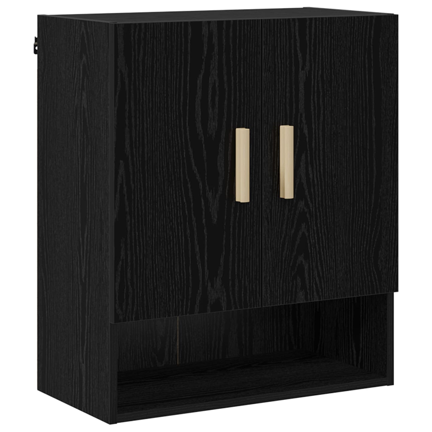 vidaXL Wall Cabinet 60 x 31 x 70 cm Engineered Wood Black Oak 2