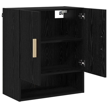 vidaXL Wall Cabinet 60 x 31 x 70 cm Engineered Wood Black Oak 4
