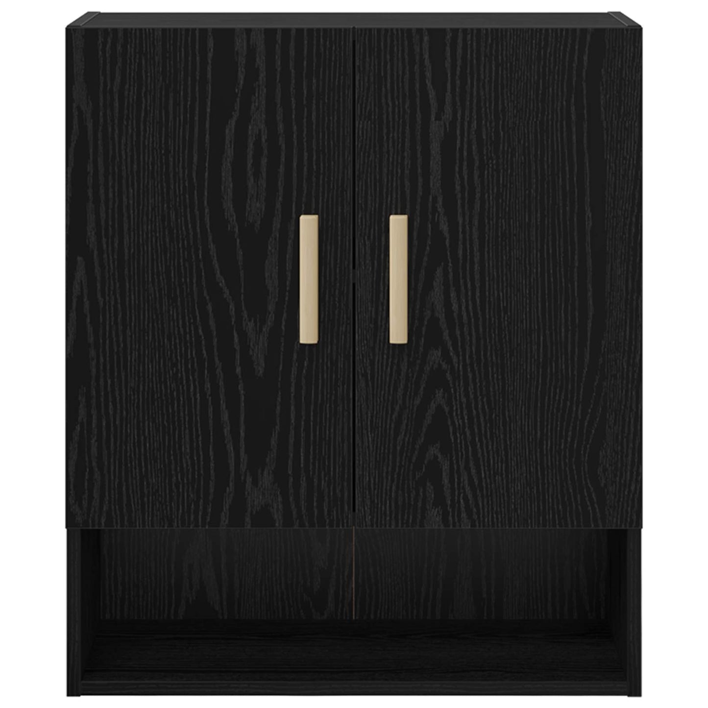 vidaXL Wall Cabinet 60 x 31 x 70 cm Engineered Wood Black Oak 5
