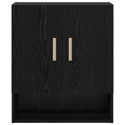 vidaXL Wall Cabinet 60 x 31 x 70 cm Engineered Wood Black Oak 5