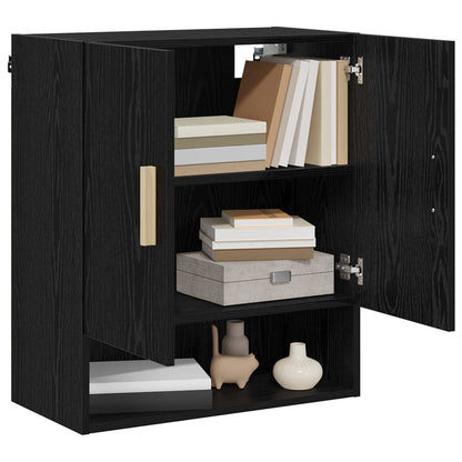 vidaXL Wall Cabinet 60 x 31 x 70 cm Engineered Wood Black Oak 3