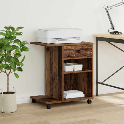 vidaXL Printer Stand Old Wood 60 x 40 x 68.5 cm Engineered Wood 4