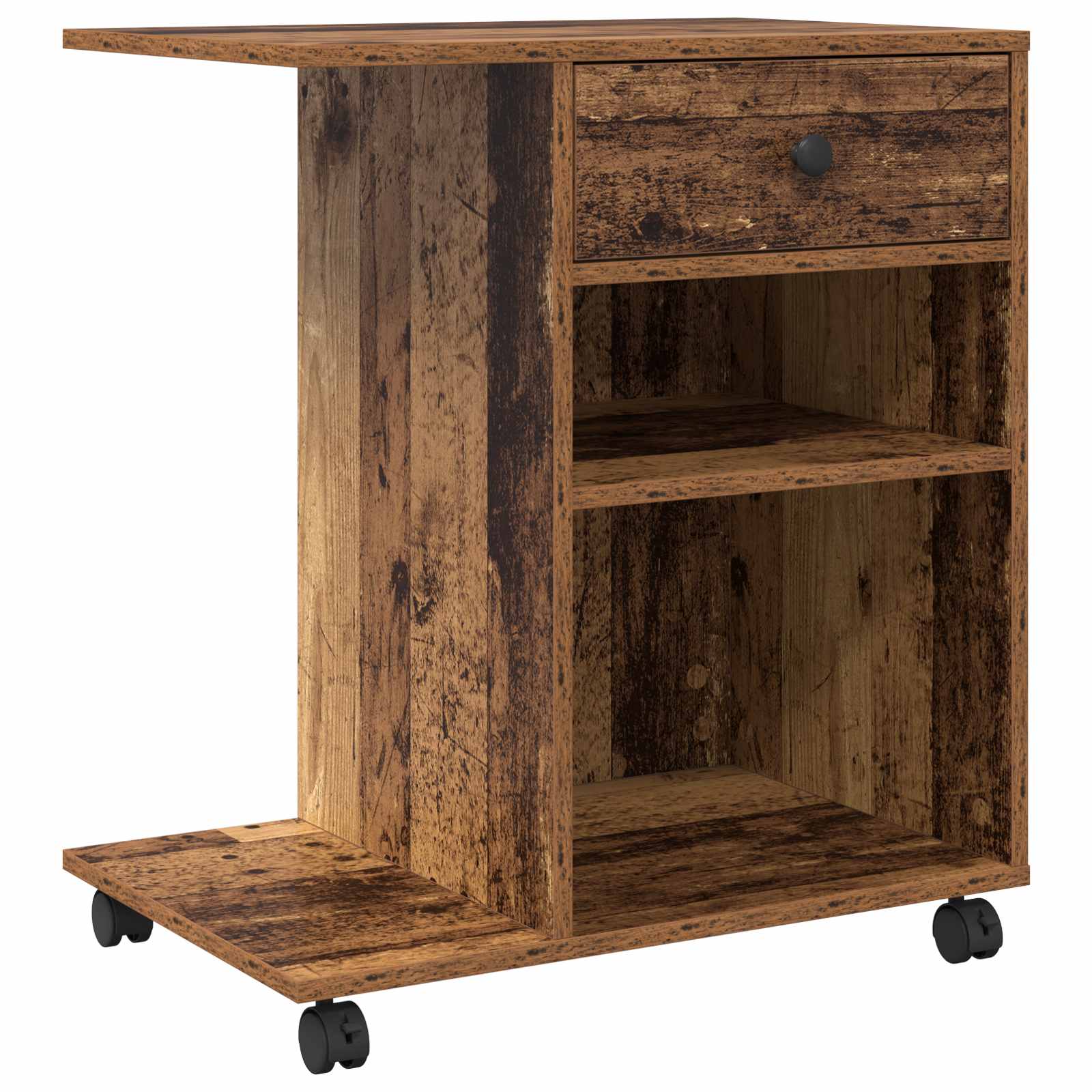 vidaXL Printer Stand Old Wood 60 x 40 x 68.5 cm Engineered Wood 2