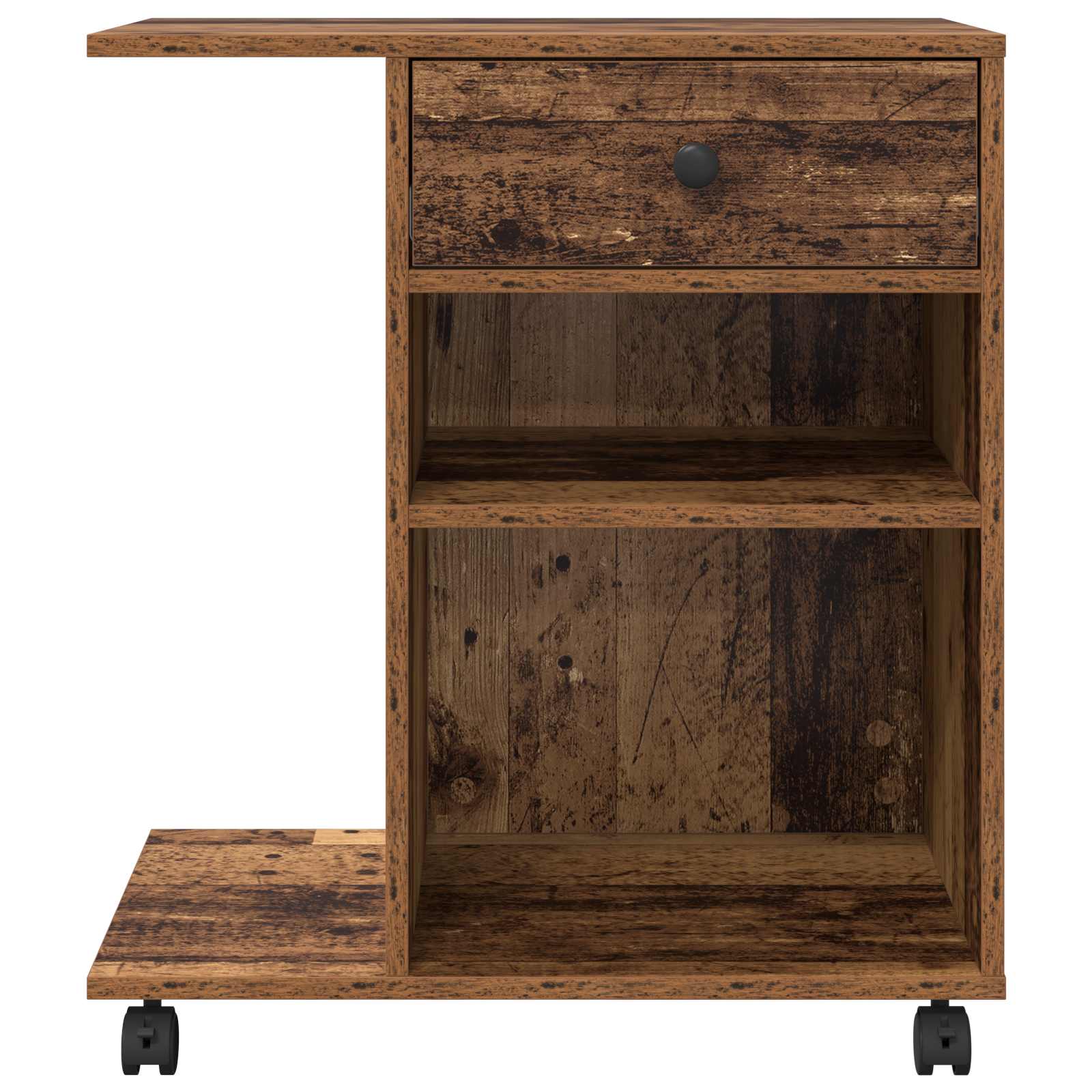 vidaXL Printer Stand Old Wood 60 x 40 x 68.5 cm Engineered Wood 5