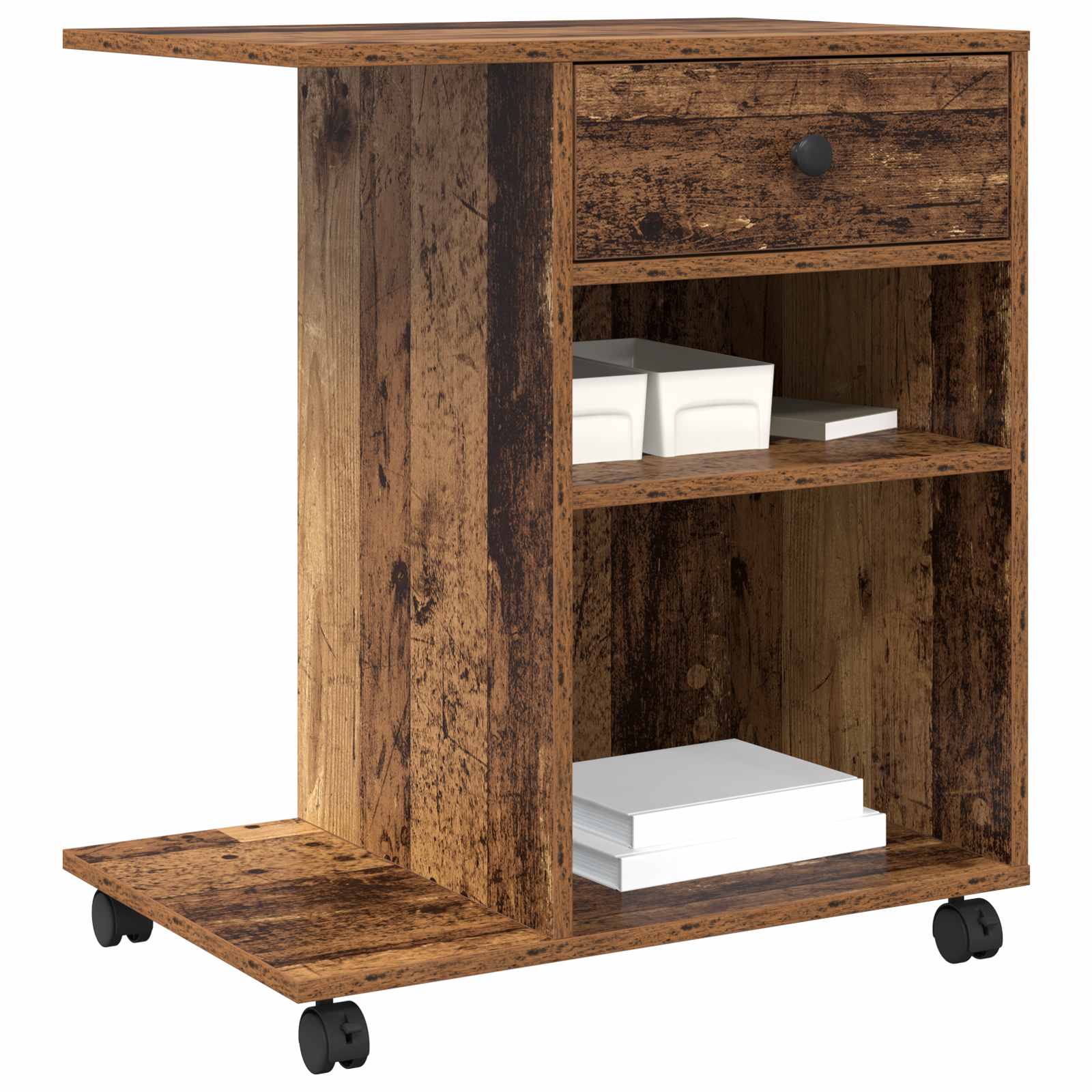 vidaXL Printer Stand Old Wood 60 x 40 x 68.5 cm Engineered Wood 3