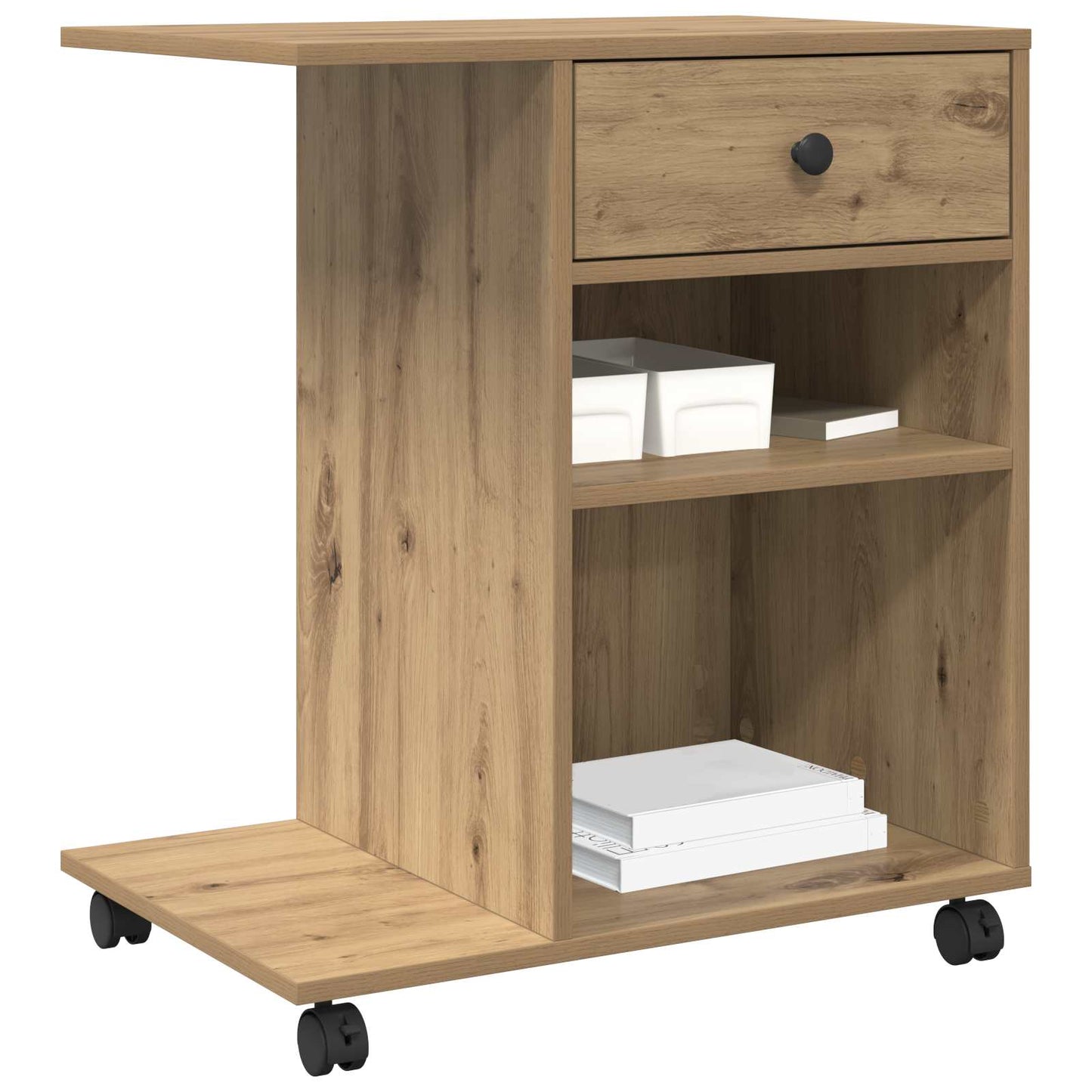 vidaXL Printer Stand Artisian Oak 60 x 40 x 68.5 cm Engineered Wood 3