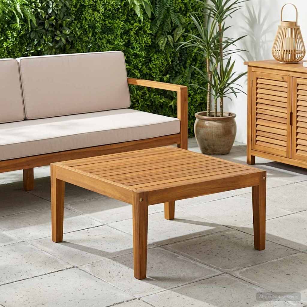vidaXL Garden Table Solid Acacia Wood Natural 60 x 60 x 30 cm 1