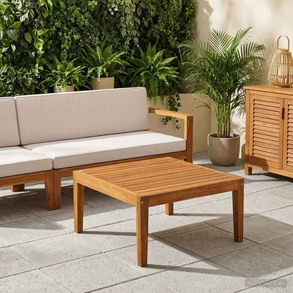 vidaXL Garden Table Solid Acacia Wood Natural 60 x 60 x 30 cm 1