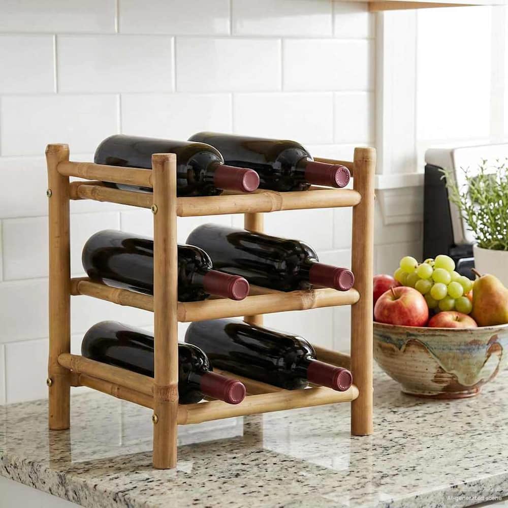 vidaXL Wine Rack Bamboo Natural