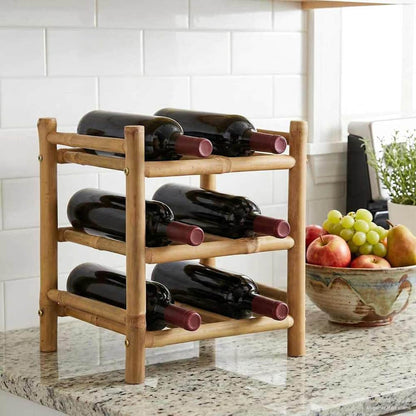 vidaXL Wine Rack Bamboo Natural