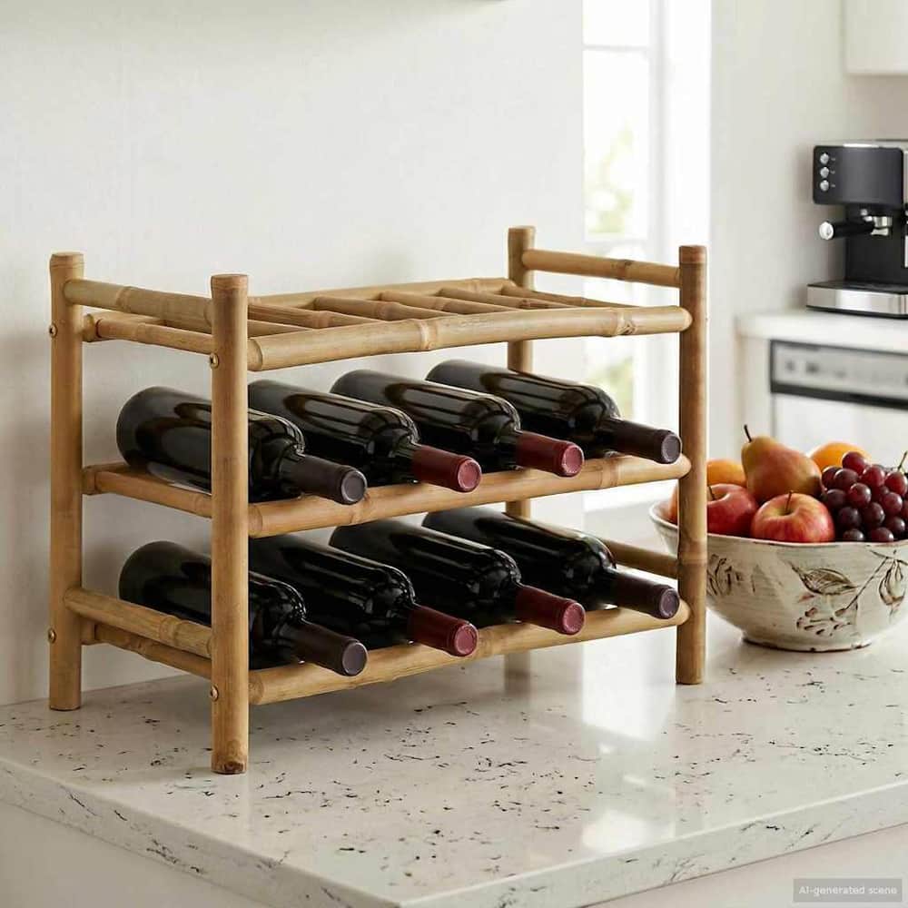 vidaXL Wine Rack Bamboo Natural