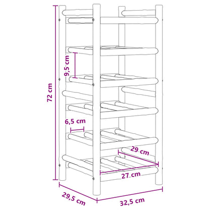 vidaXL Wine Rack Bamboo Natural 6